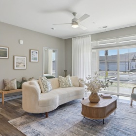 Styled apartment living room