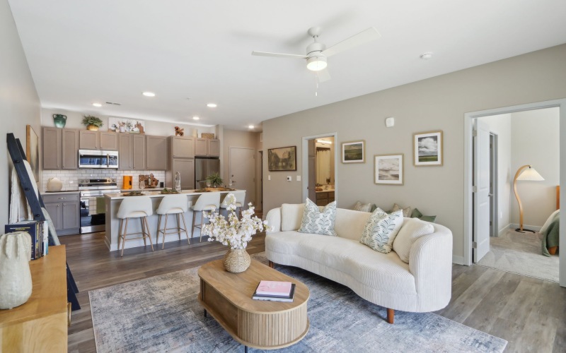 Styled apartment living room