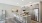 Styled apartment kitchen with large island